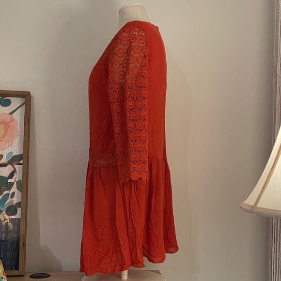 Alter'd State Red Boho Peasant Dress | Size M - Picture 5 of 7